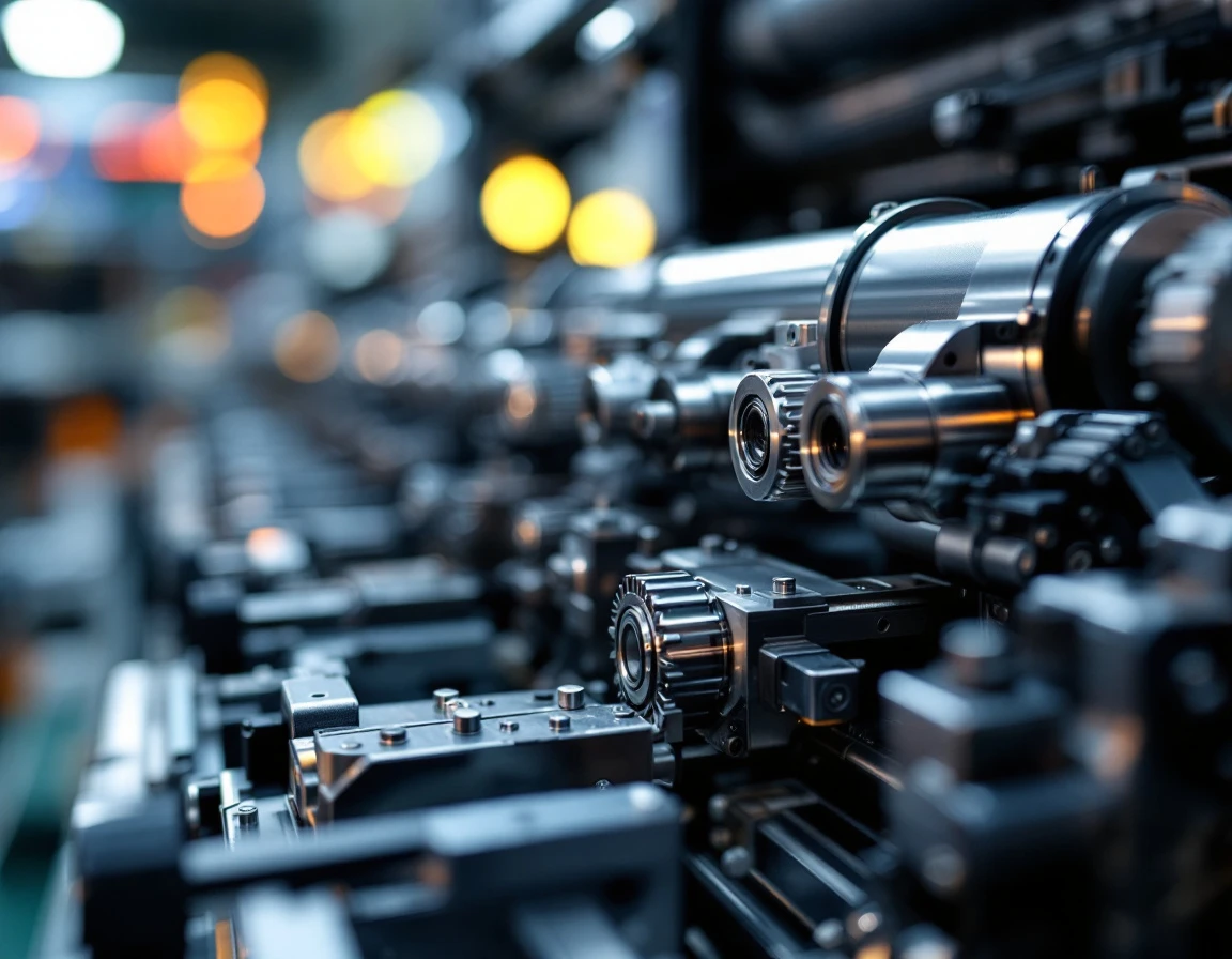 Precision-machined rollers and mechanical components of commercial printing press equipment