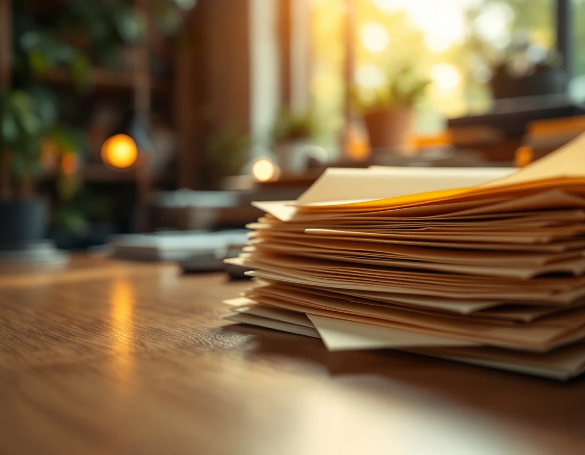 Organized HR file folders on office desk with natural lighting showing proper documentation system