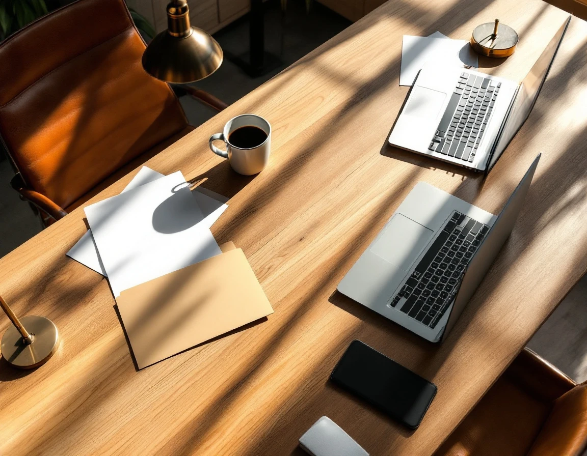 Organized small business workspace with natural lighting and clean desk setup showing growth-ready infrastructure