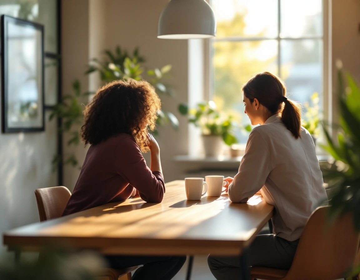 Employees relaxing in modern office break room during lunch, showing workplace satisfaction elements