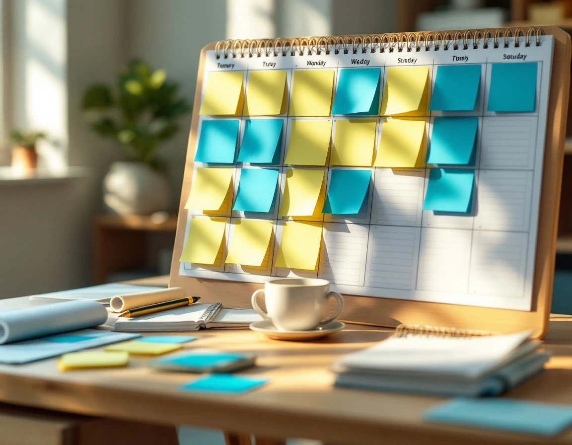Organized planning board with color-coded blank cards arranged in strategic columns for workforce reallocation