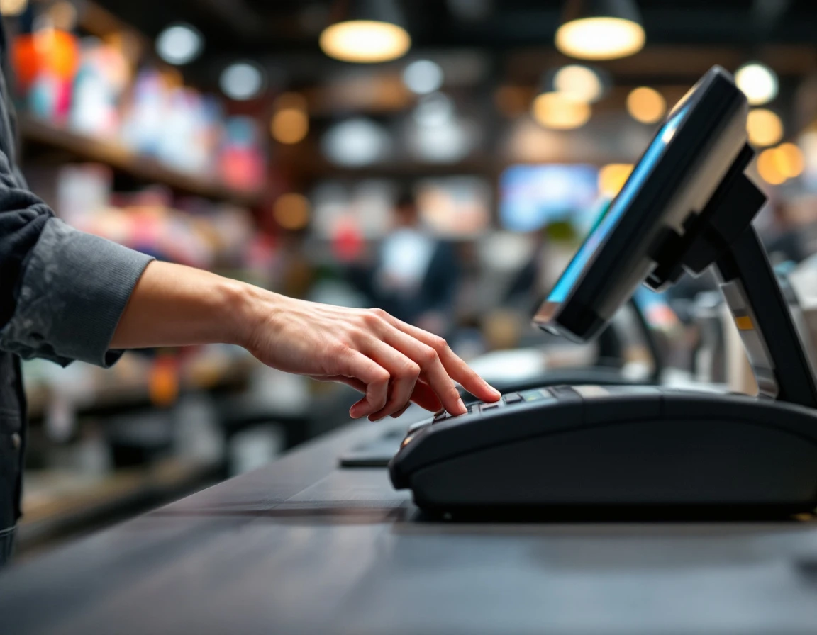 Hands demonstrating retail scanning technique during onboarding training session
