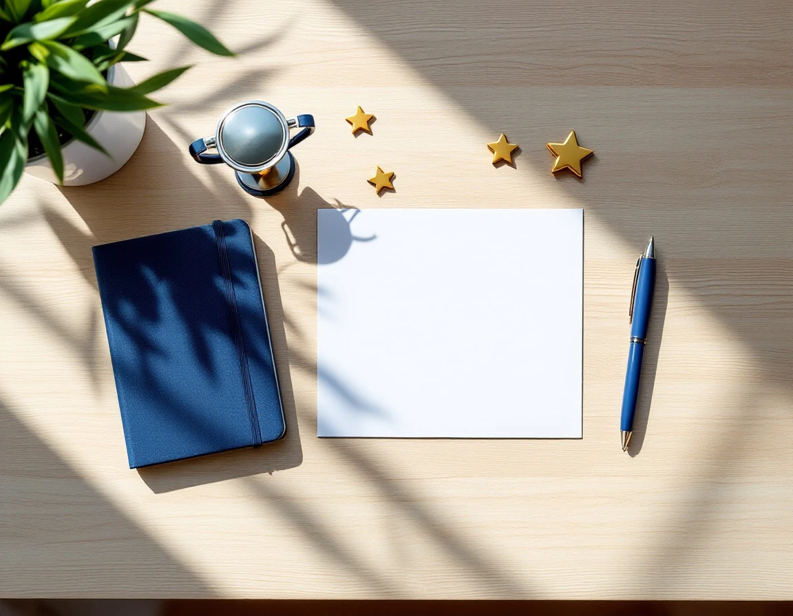 Trophy and achievement symbols arranged on desk representing gamification elements in training programs