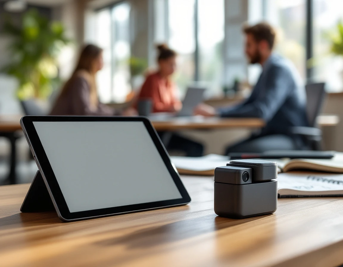 Three distinct training tools arranged on wooden desk representing emerging L&D competency framework