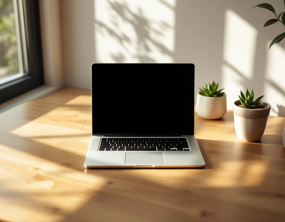 Clean workspace with laptop and succulent plant suggesting organized customer re-engagement strategy