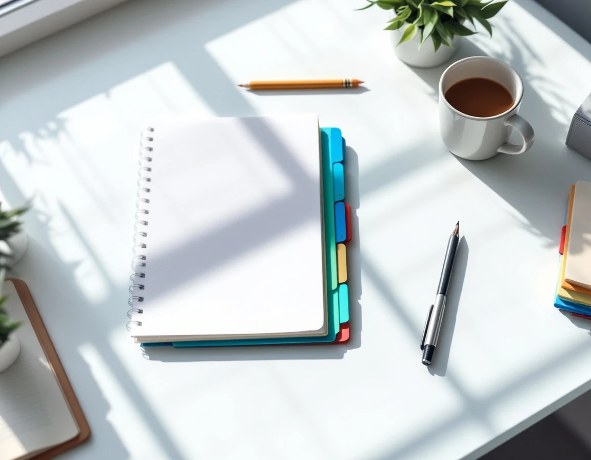Organized desk workspace with audit checklist and color-coded folders for systematic CRM pipeline review